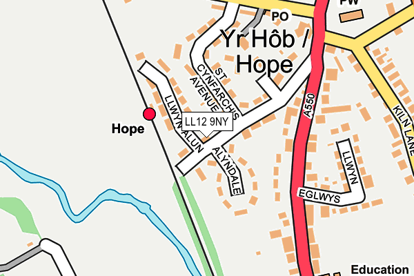 LL12 9NY map - OS OpenMap – Local (Ordnance Survey)