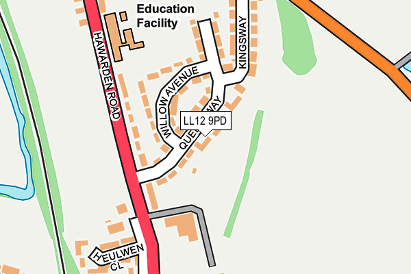 LL12 9PD map - OS OpenMap – Local (Ordnance Survey)