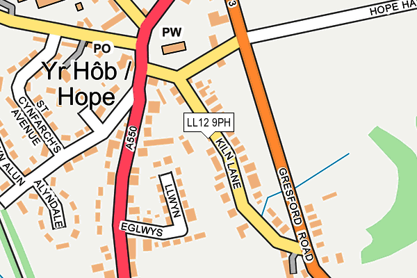 LL12 9PH map - OS OpenMap – Local (Ordnance Survey)
