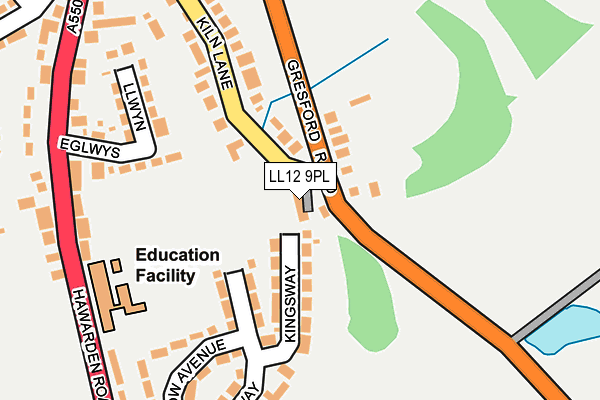 LL12 9PL map - OS OpenMap – Local (Ordnance Survey)