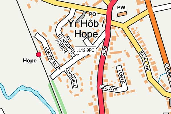 LL12 9PQ map - OS OpenMap – Local (Ordnance Survey)