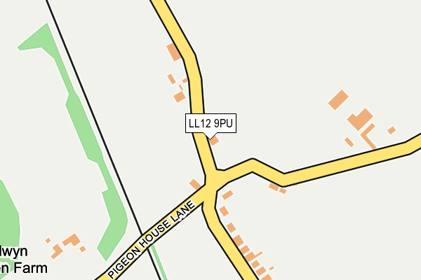 LL12 9PU map - OS OpenMap – Local (Ordnance Survey)
