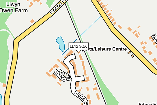 LL12 9QA map - OS OpenMap – Local (Ordnance Survey)