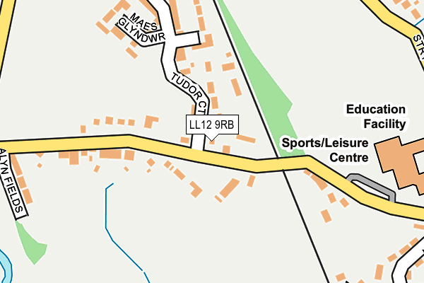 LL12 9RB map - OS OpenMap – Local (Ordnance Survey)