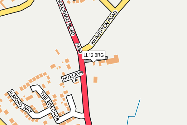 LL12 9RG map - OS OpenMap – Local (Ordnance Survey)