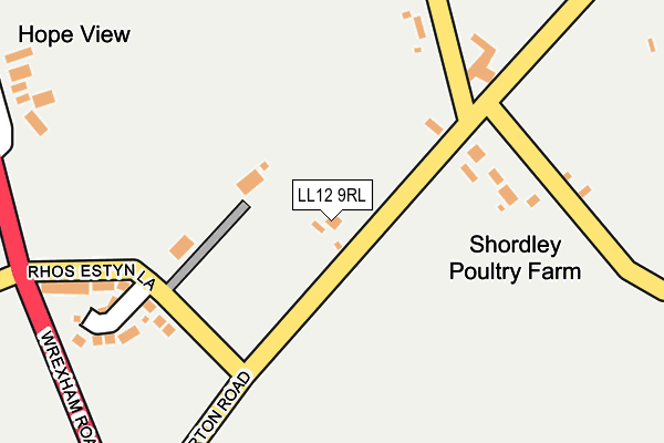 LL12 9RL map - OS OpenMap – Local (Ordnance Survey)