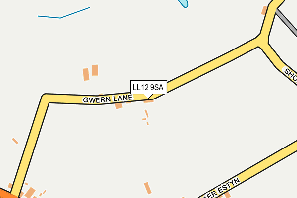 LL12 9SA map - OS OpenMap – Local (Ordnance Survey)