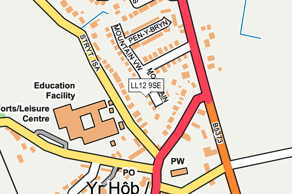 LL12 9SE map - OS OpenMap – Local (Ordnance Survey)