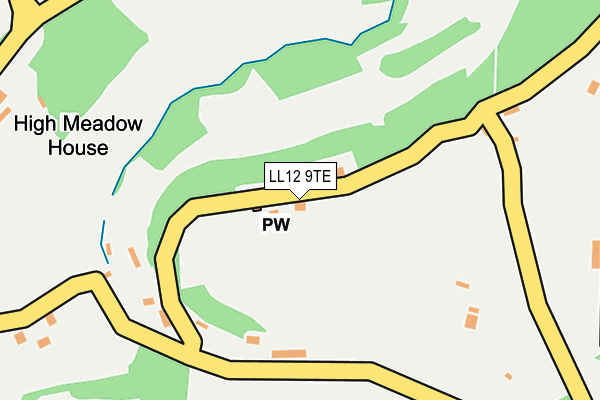 LL12 9TE map - OS OpenMap – Local (Ordnance Survey)
