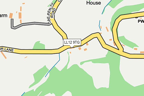 LL12 9TG map - OS OpenMap – Local (Ordnance Survey)