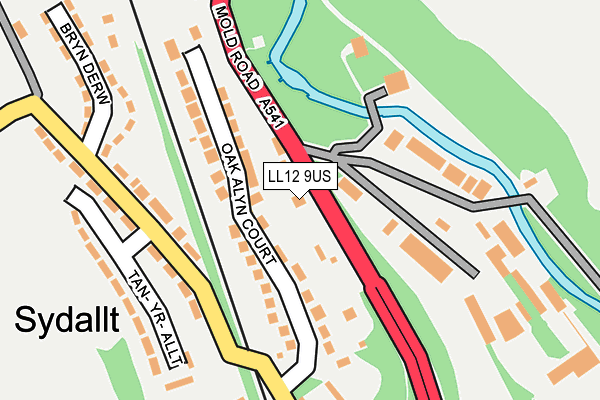 LL12 9US map - OS OpenMap – Local (Ordnance Survey)