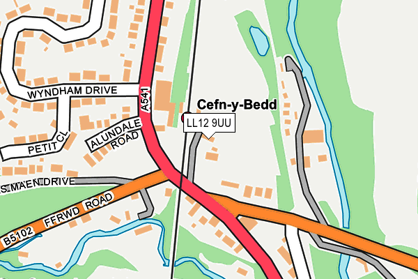 LL12 9UU map - OS OpenMap – Local (Ordnance Survey)