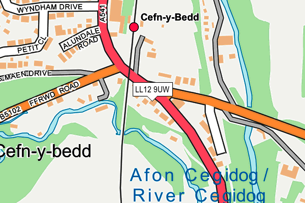 LL12 9UW map - OS OpenMap – Local (Ordnance Survey)