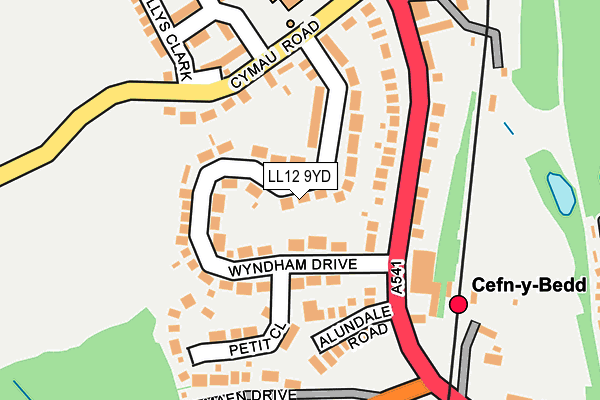 LL12 9YD map - OS OpenMap – Local (Ordnance Survey)