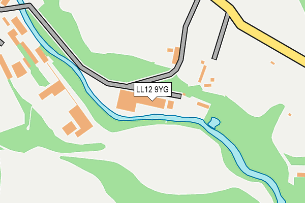 LL12 9YG map - OS OpenMap – Local (Ordnance Survey)