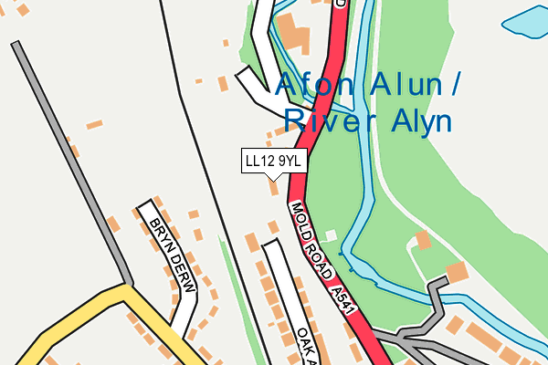 LL12 9YL map - OS OpenMap – Local (Ordnance Survey)