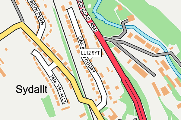 LL12 9YT map - OS OpenMap – Local (Ordnance Survey)