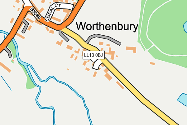 LL13 0BJ map - OS OpenMap – Local (Ordnance Survey)