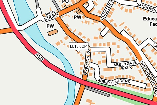 LL13 0DP map - OS OpenMap – Local (Ordnance Survey)