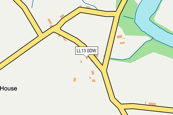 LL13 0DW map - OS OpenMap – Local (Ordnance Survey)