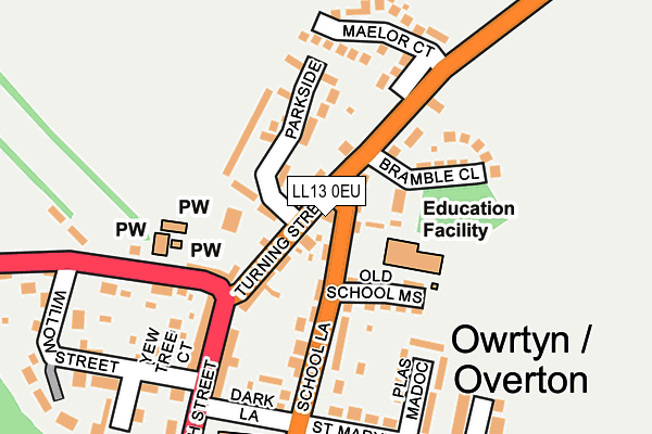 LL13 0EU map - OS OpenMap – Local (Ordnance Survey)