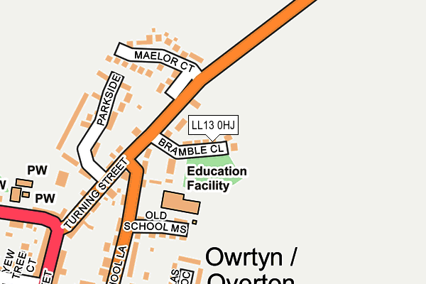 LL13 0HJ map - OS OpenMap – Local (Ordnance Survey)