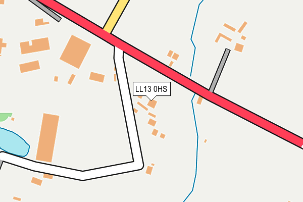 LL13 0HS map - OS OpenMap – Local (Ordnance Survey)