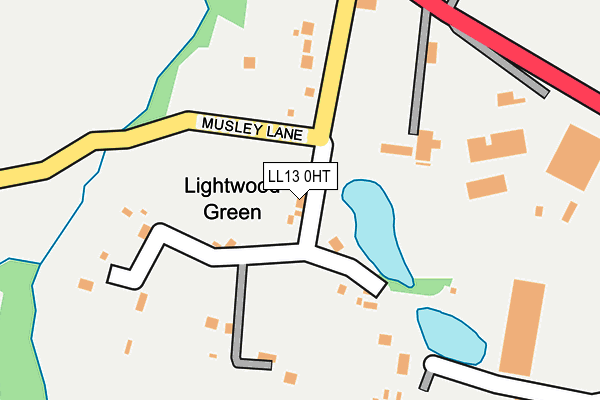 LL13 0HT map - OS OpenMap – Local (Ordnance Survey)