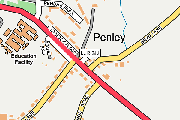 LL13 0JU map - OS OpenMap – Local (Ordnance Survey)