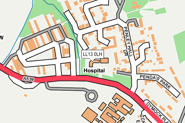 LL13 0LH map - OS OpenMap – Local (Ordnance Survey)