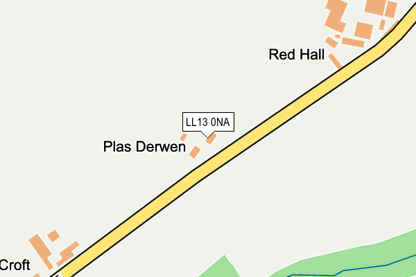 LL13 0NA map - OS OpenMap – Local (Ordnance Survey)