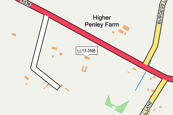 LL13 0NB map - OS OpenMap – Local (Ordnance Survey)