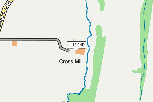 LL13 0ND map - OS OpenMap – Local (Ordnance Survey)