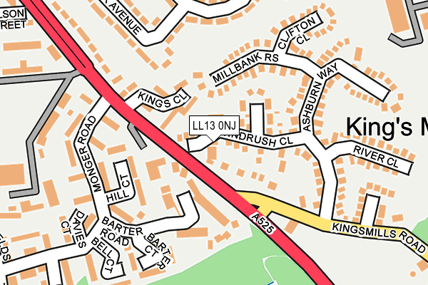 LL13 0NJ map - OS OpenMap – Local (Ordnance Survey)