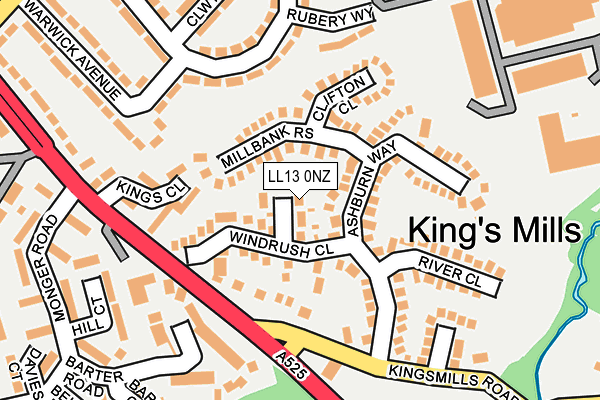 LL13 0NZ map - OS OpenMap – Local (Ordnance Survey)