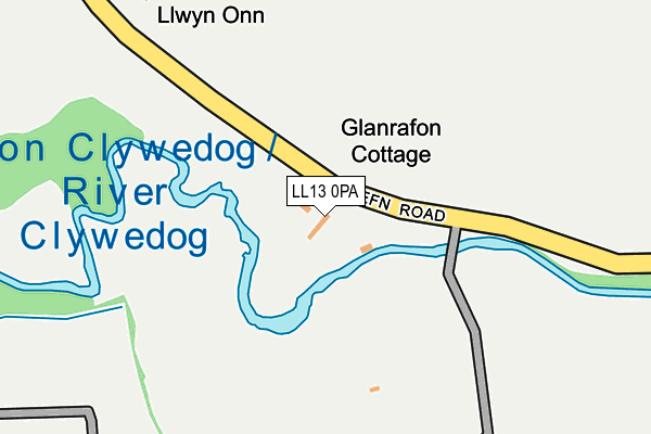 LL13 0PA map - OS OpenMap – Local (Ordnance Survey)