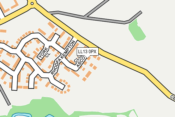 LL13 0PX map - OS OpenMap – Local (Ordnance Survey)