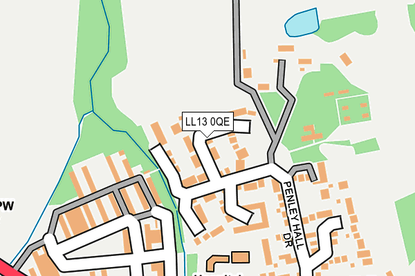 LL13 0QE map - OS OpenMap – Local (Ordnance Survey)