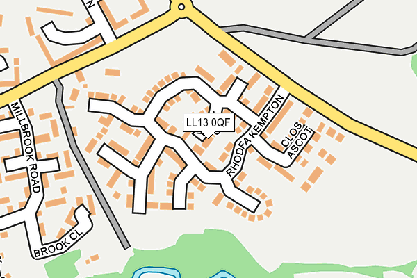 LL13 0QF map - OS OpenMap – Local (Ordnance Survey)