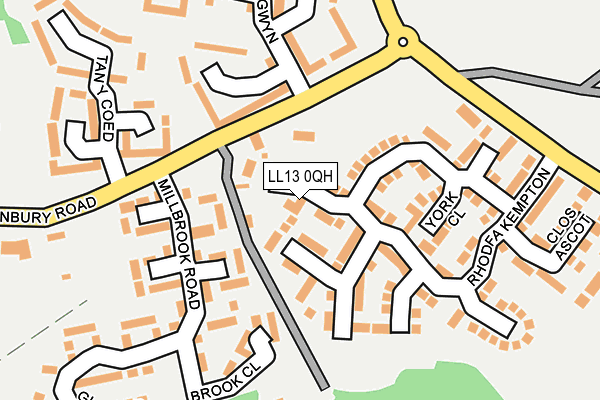 LL13 0QH map - OS OpenMap – Local (Ordnance Survey)