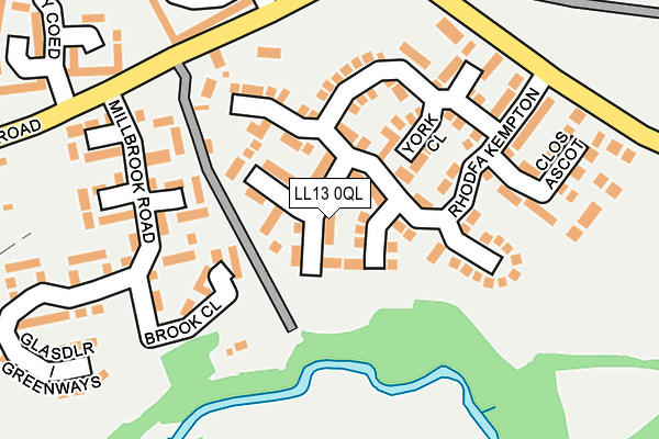 LL13 0QL map - OS OpenMap – Local (Ordnance Survey)