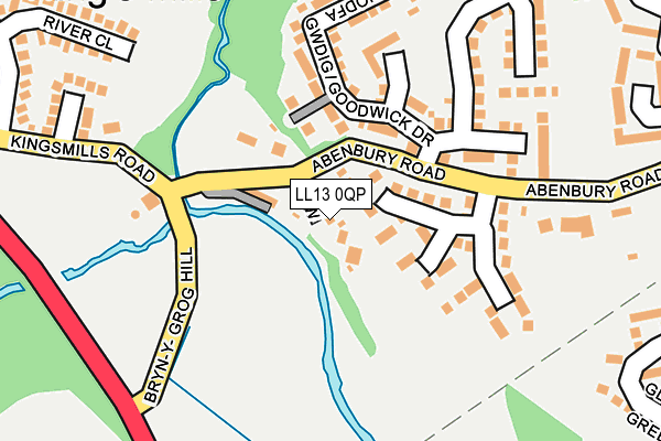 LL13 0QP map - OS OpenMap – Local (Ordnance Survey)