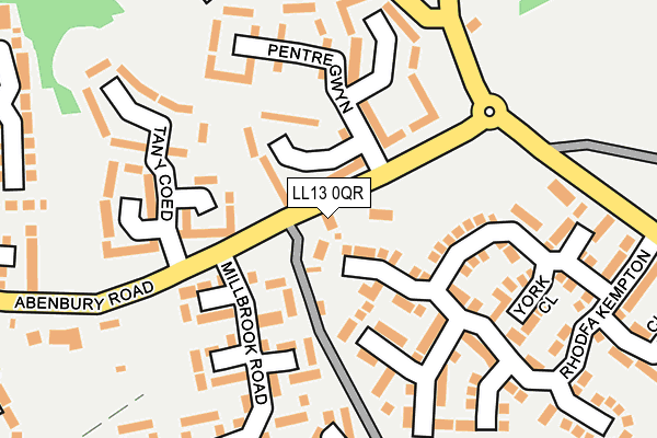 LL13 0QR map - OS OpenMap – Local (Ordnance Survey)
