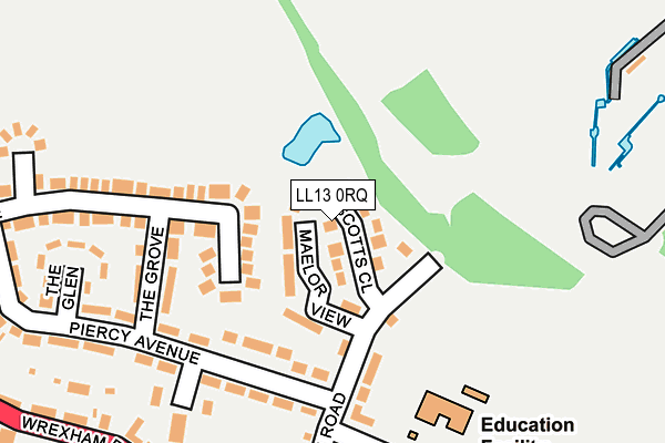 LL13 0RQ map - OS OpenMap – Local (Ordnance Survey)