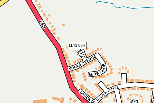 LL13 0SH map - OS OpenMap – Local (Ordnance Survey)