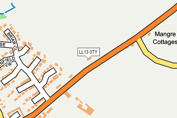 LL13 0TY map - OS OpenMap – Local (Ordnance Survey)