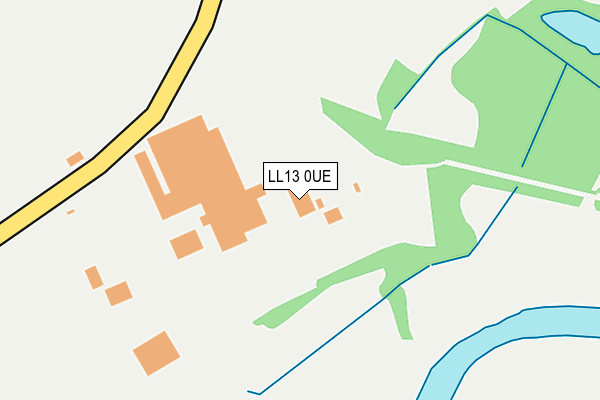 LL13 0UE map - OS OpenMap – Local (Ordnance Survey)