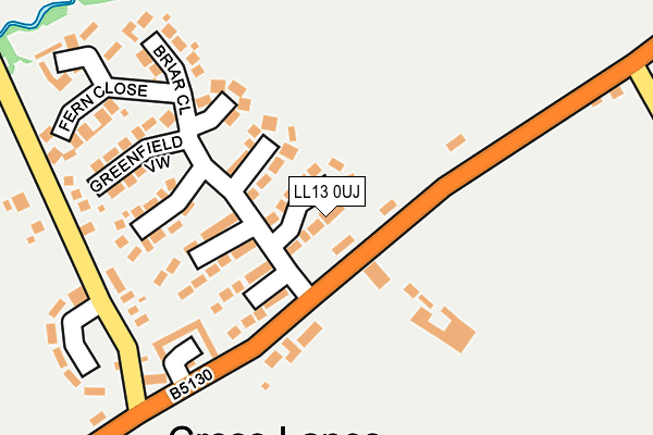 LL13 0UJ map - OS OpenMap – Local (Ordnance Survey)