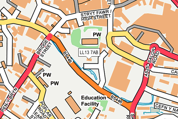 LL13 7AB map - OS OpenMap – Local (Ordnance Survey)