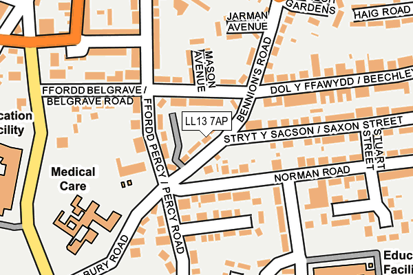 LL13 7AP map - OS OpenMap – Local (Ordnance Survey)